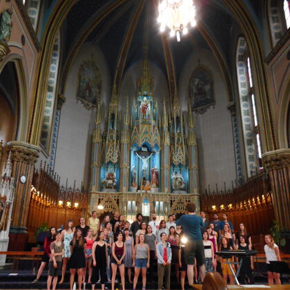 Choeur du Brouhaha en répétition - Église Saint-Elisabeth Montréal - juin 2018