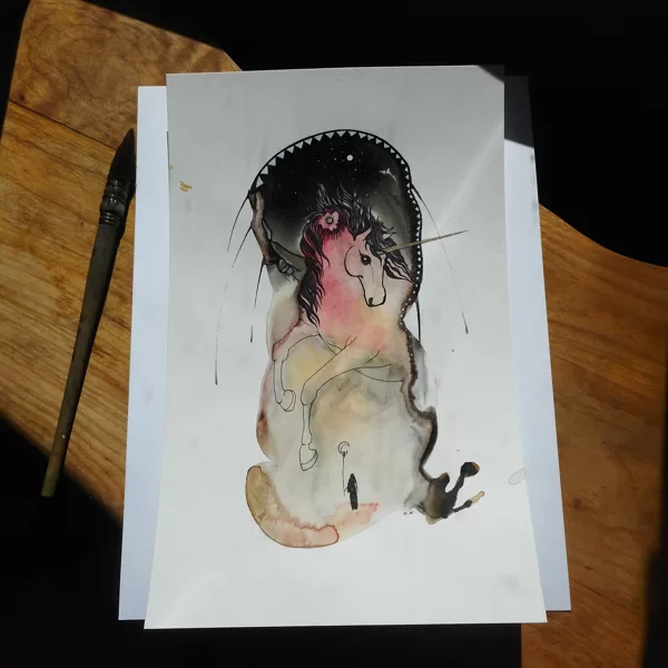 Espirt de la Licorne - Spirit of the Unicorn - 7x11 po. 2019 *VENDUE*